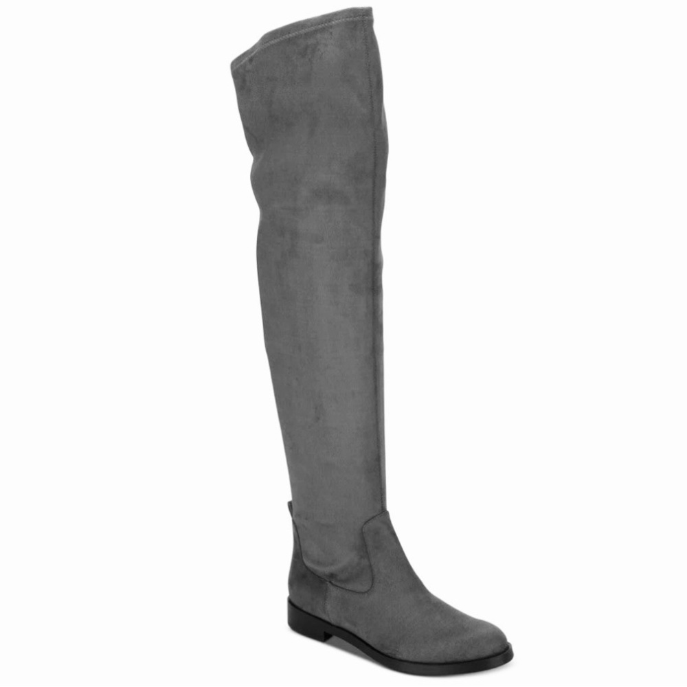 Kenneth Cole Reaction Women’s Wind-Y Over the Knee Faux Suede Concrete Gray SZ 8